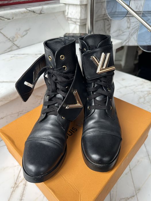 Дамски ботуши Louis vuitton естествена кожа 37 номер промо цена