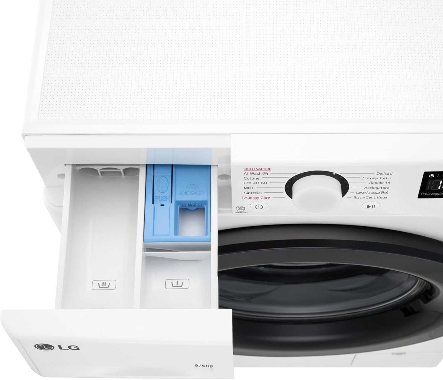 Пералня със сушилня LG AI DD (D4R3009NSWB) 9/6кг AI DD технология
