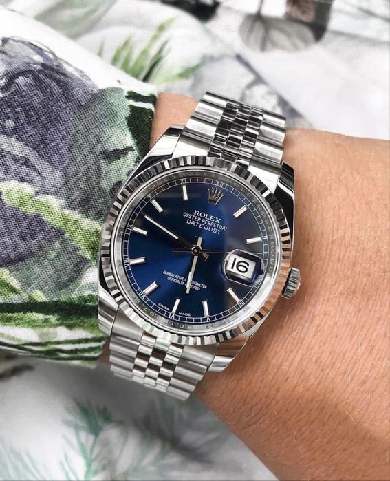 ceas rolex datejust blue dial 36,mm lady