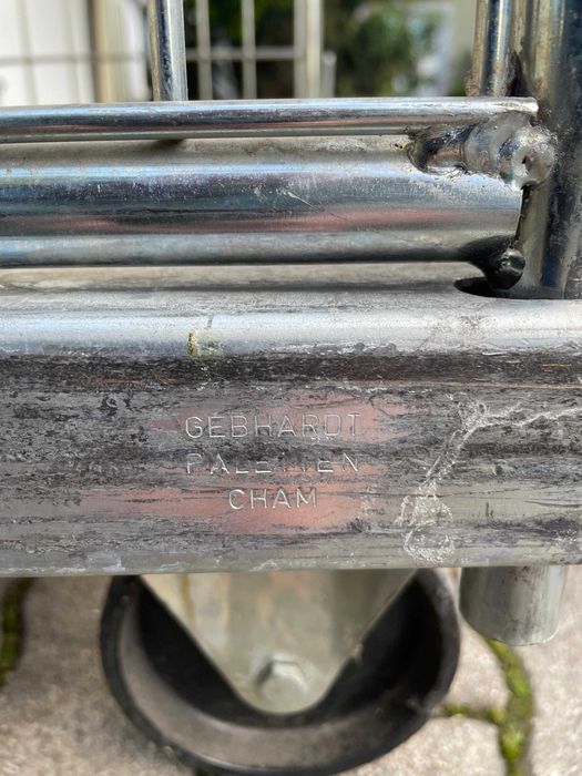 Cărucior marfă cu 3 polițe – rolling cage depozit, oțel galvanizat