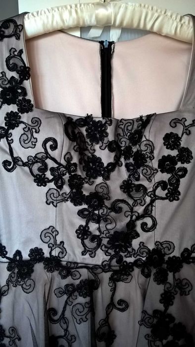 Rochie de ocazie cu tul si dantela aplicata UNICAT