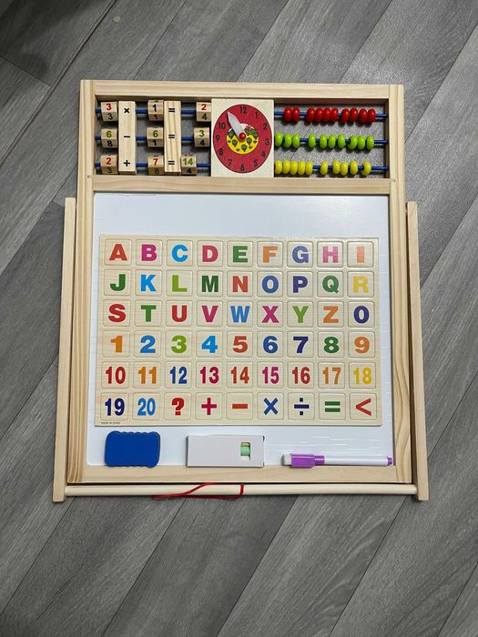 Tabla magnetica multifunctionala, 2 fete, 45x38.5cm,