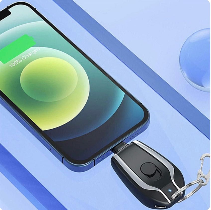 Мини преносима батерия тип ключодържател, 1500 mAh,