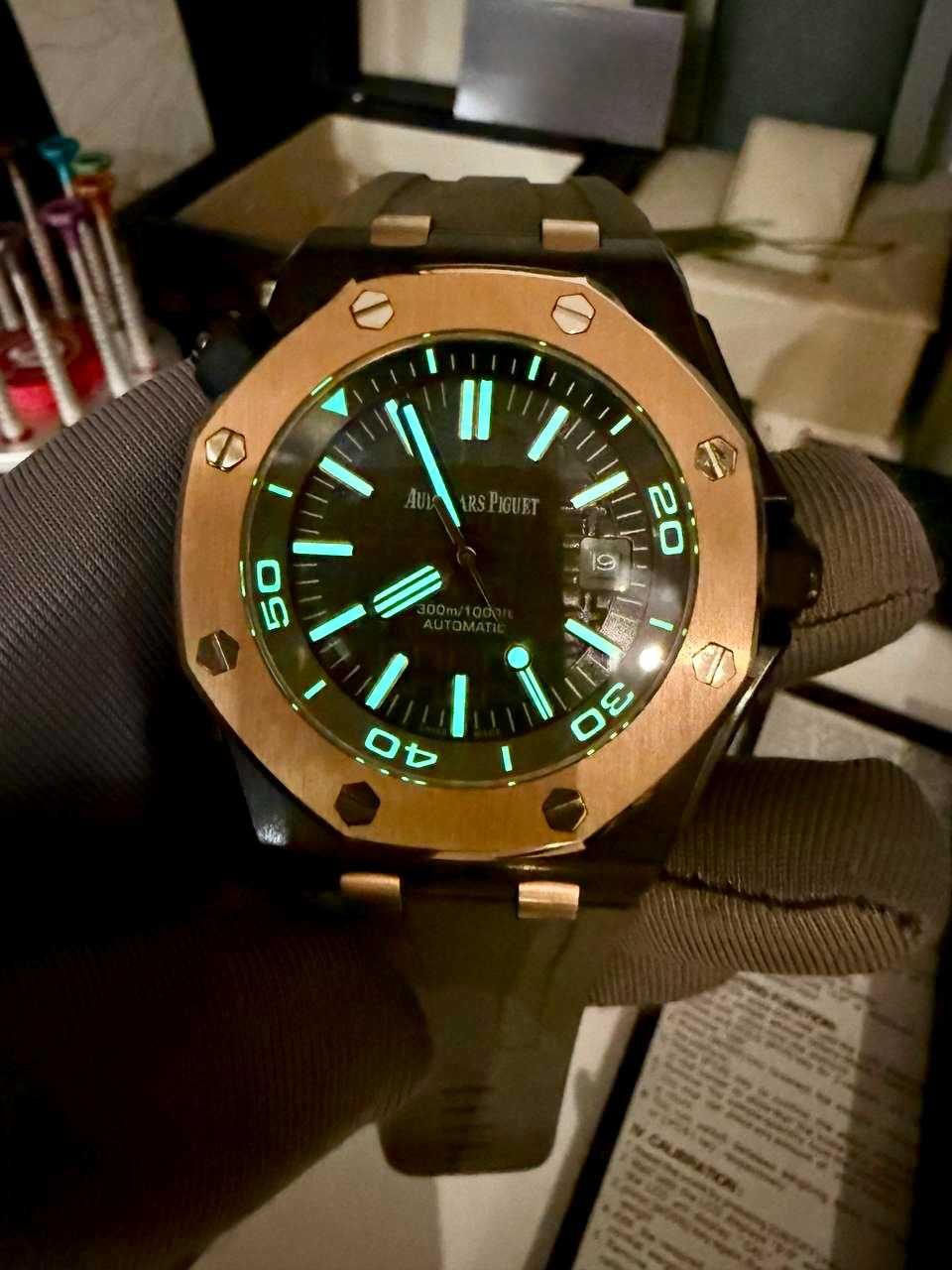 audemars piguet offshore diver black gold