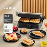 Вафельница + гриль 2в1 с настройкой времени и температуры Tuvio