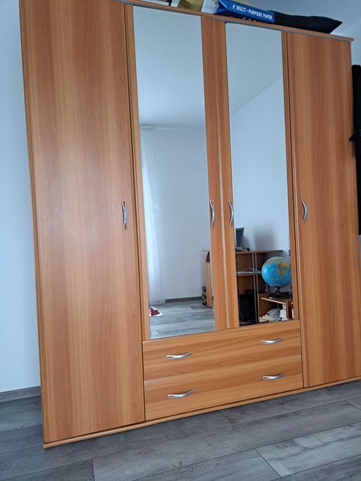 Șifonier 4 uși, BIROU SI 2 Noptiere