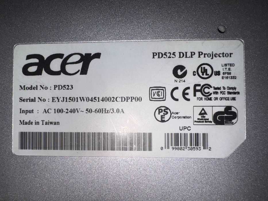 Проектор Acer PD525 (DLP)