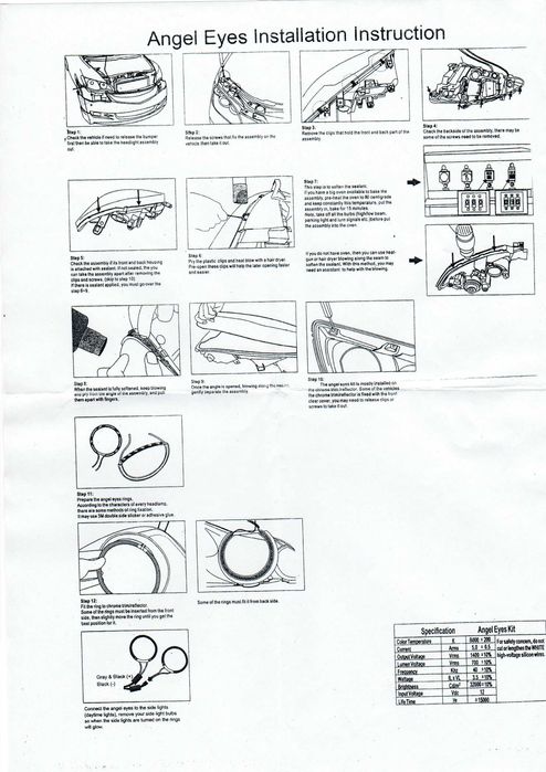 Kit angel eyes BMW cu inele CCFL pt seria 3 E36/ E46 / 5 E39/ 7 E38