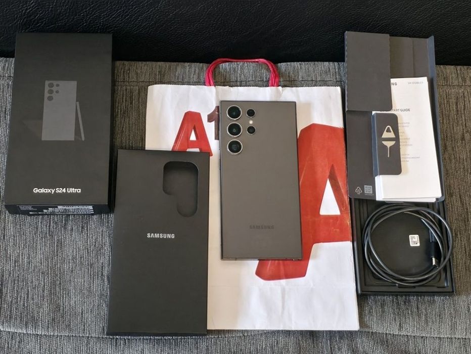 512GB Samsung S24 Ultra A1 Гаранция 2026г. Black / Черен