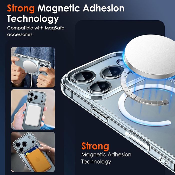 iPhone 17 всички модели MagSafe case,калъф със защита за камерите