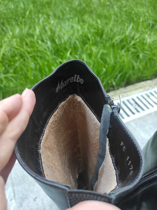 cizme de piele negre