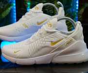 Nike Air Max 270 мъжки маратонки бяло и златисто