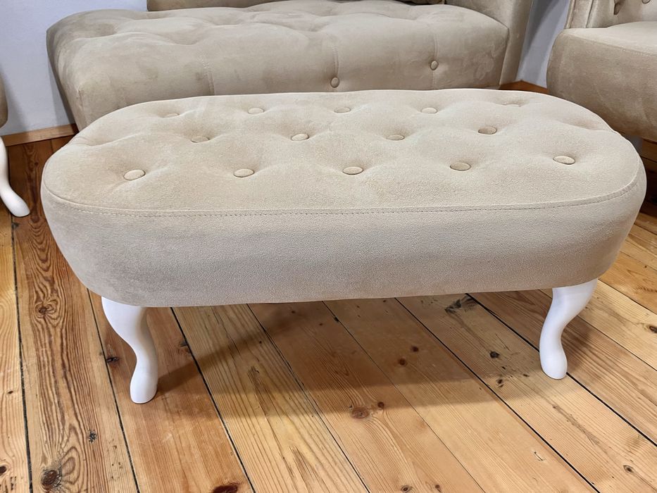 НОВ Комплект лежанка два фотьойла и пейка в бежово