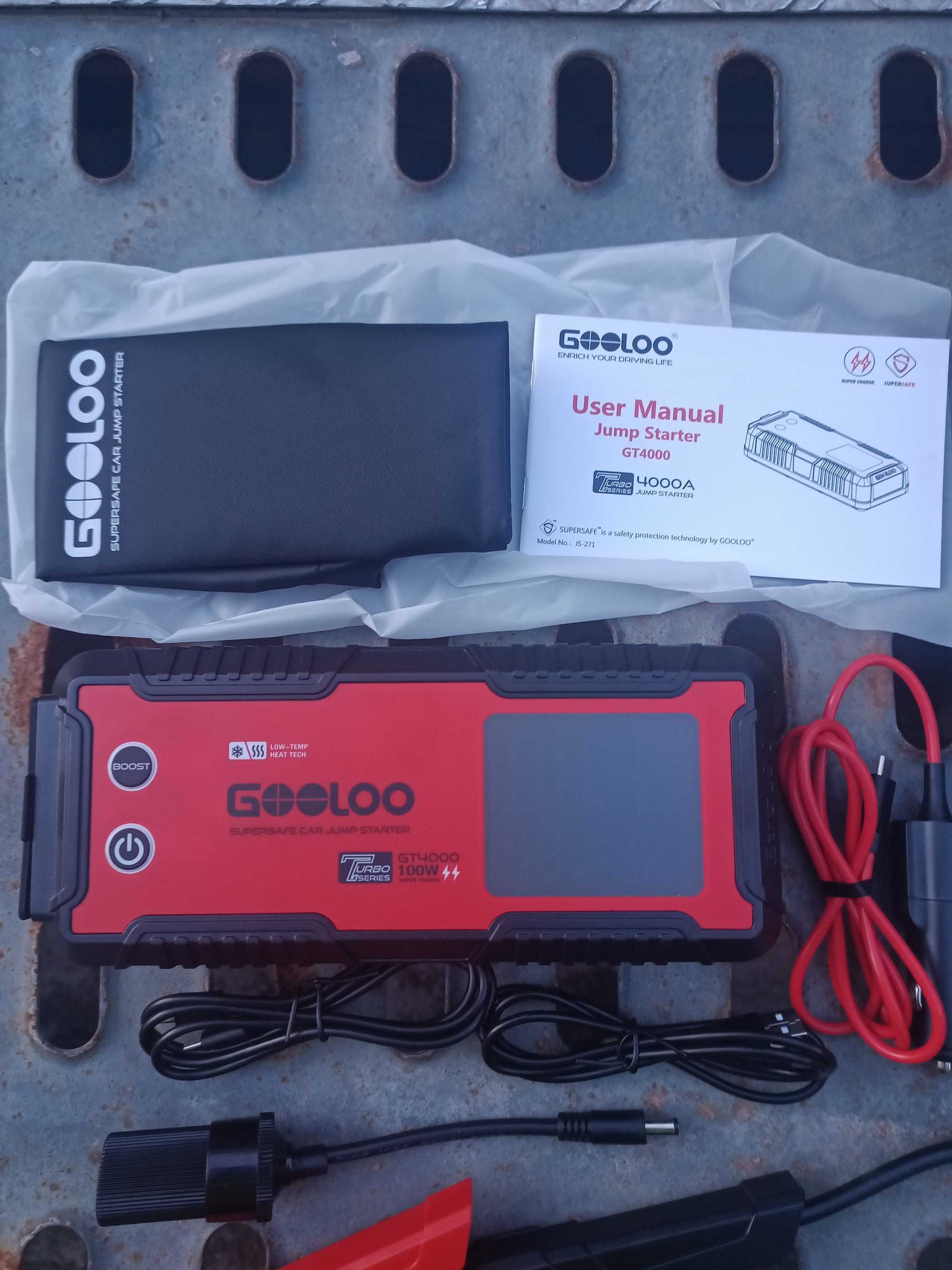 Стартерно устройство бустер jump starter GOOLOO GT4000
