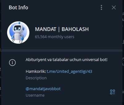 telegram bot yasash xizmati
