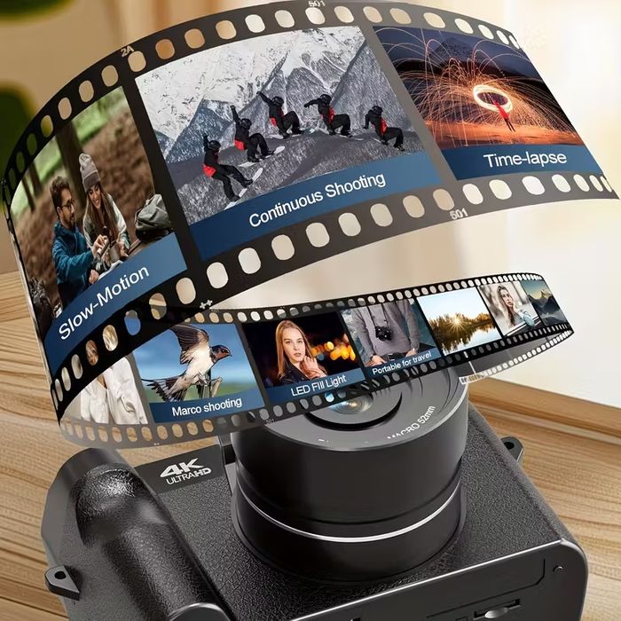 ПромоЦена!Цифрова камера  за фотография и видео, 4K 48MP камера за вло