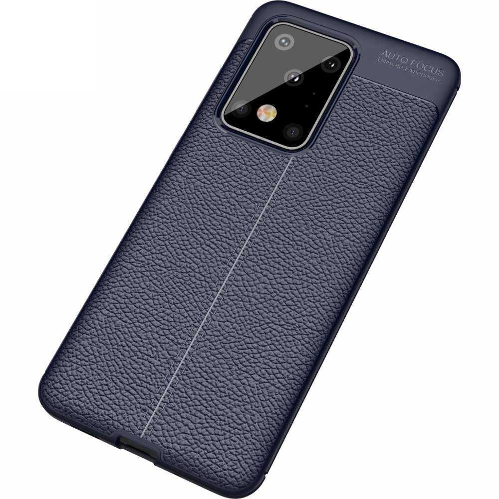 Husa Gel Carbon Piele +Folie SAMSUNG Galaxy S20 Plus FE S21 Ultra S10e