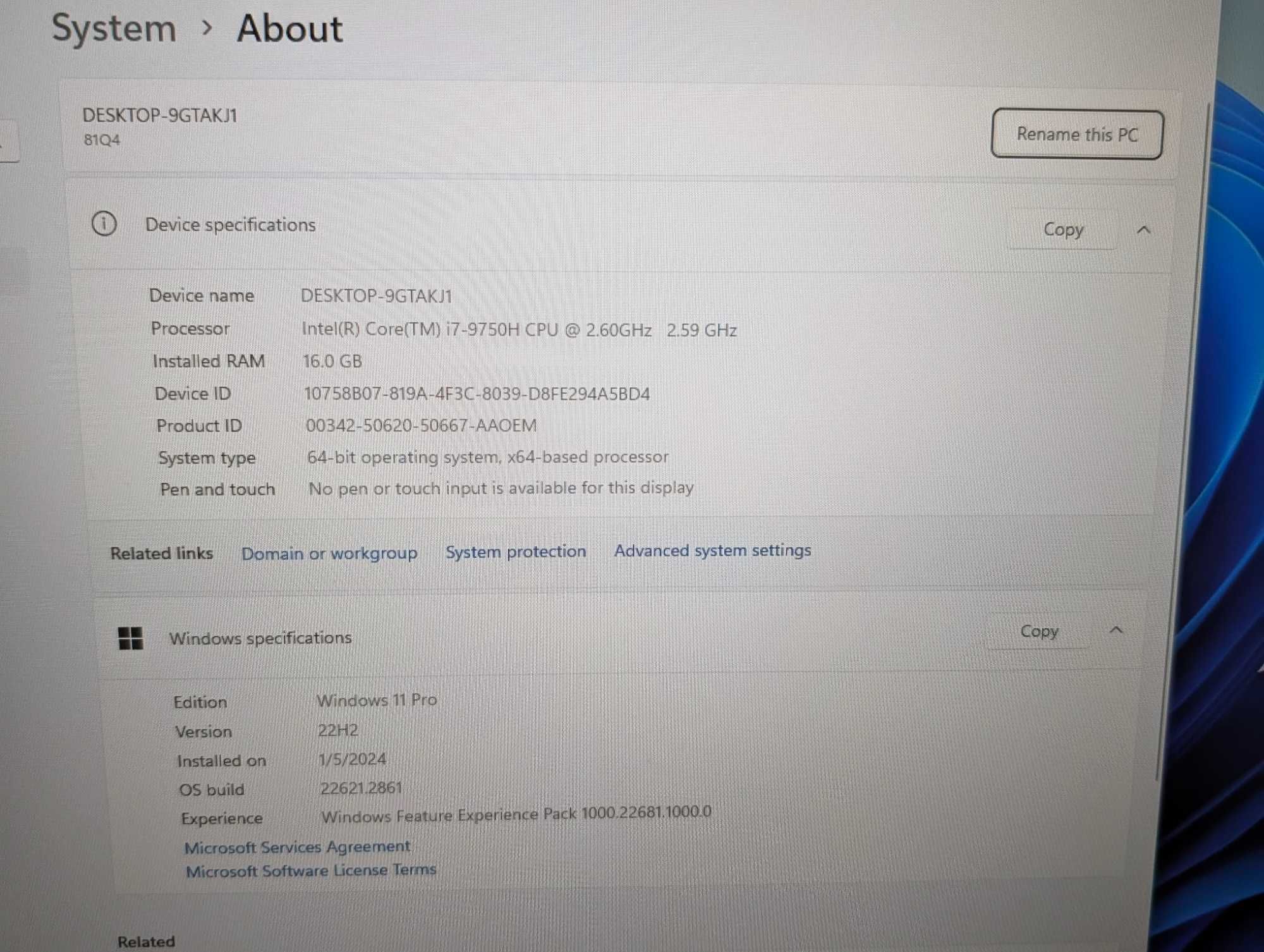 Lenovo Legion Y540 / i7-9750H / RTX 2060 6GB / 1TB SSD / 16GB RAM
