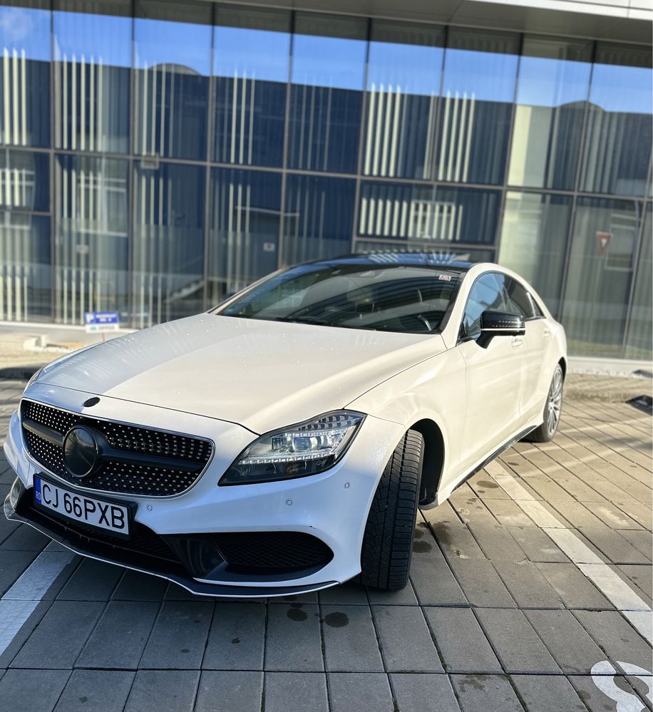 Mercedes CLS350d 4matic AMG alb perlat Euro 6