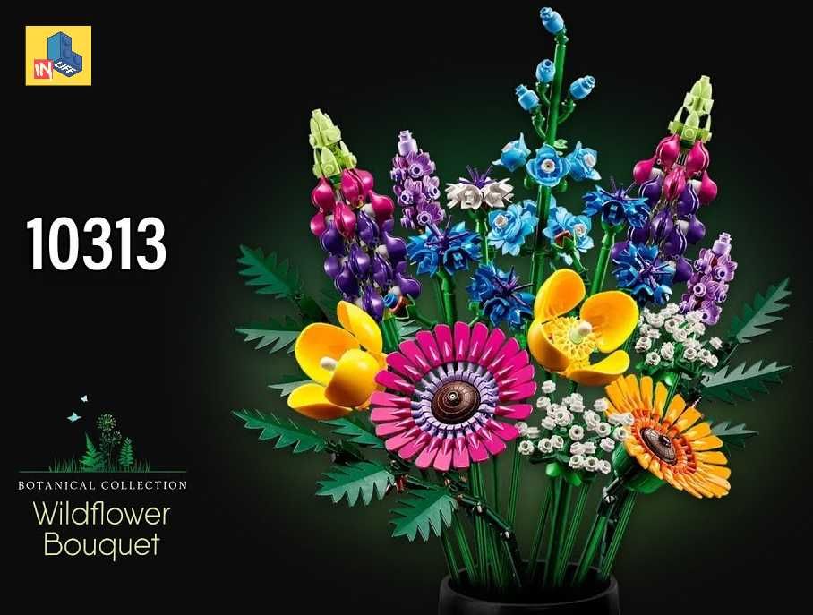 NOU TIP brand L Buchet flori câmp 10313 (1)  sau flori 10280 (2)
