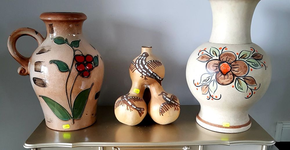 Vază veche din ceramică glazurata