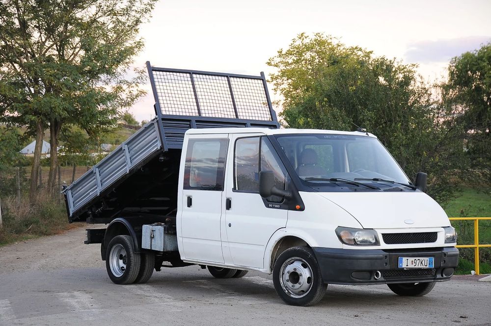 Ford Transit Basculabil 3 parti Cabină dubla Doka 6 locuri 2005 2.4TDi 90 CP Cat. B