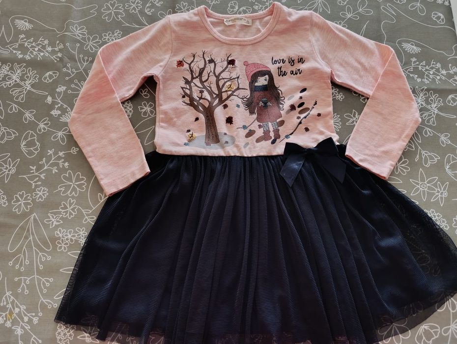 Есенни зимни коледни официални рокли до 4г.