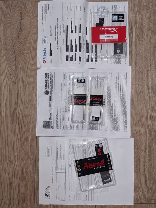 Рам Памет 2х32GB 4x16GB DDR4 Kingston HyperX Fury Beast RGB PC Ram