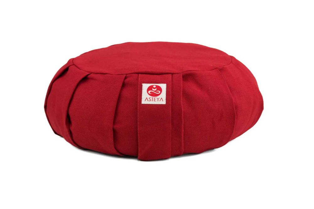 Pernă de meditație Zafu Plisată Asteya. 36x12 cm.