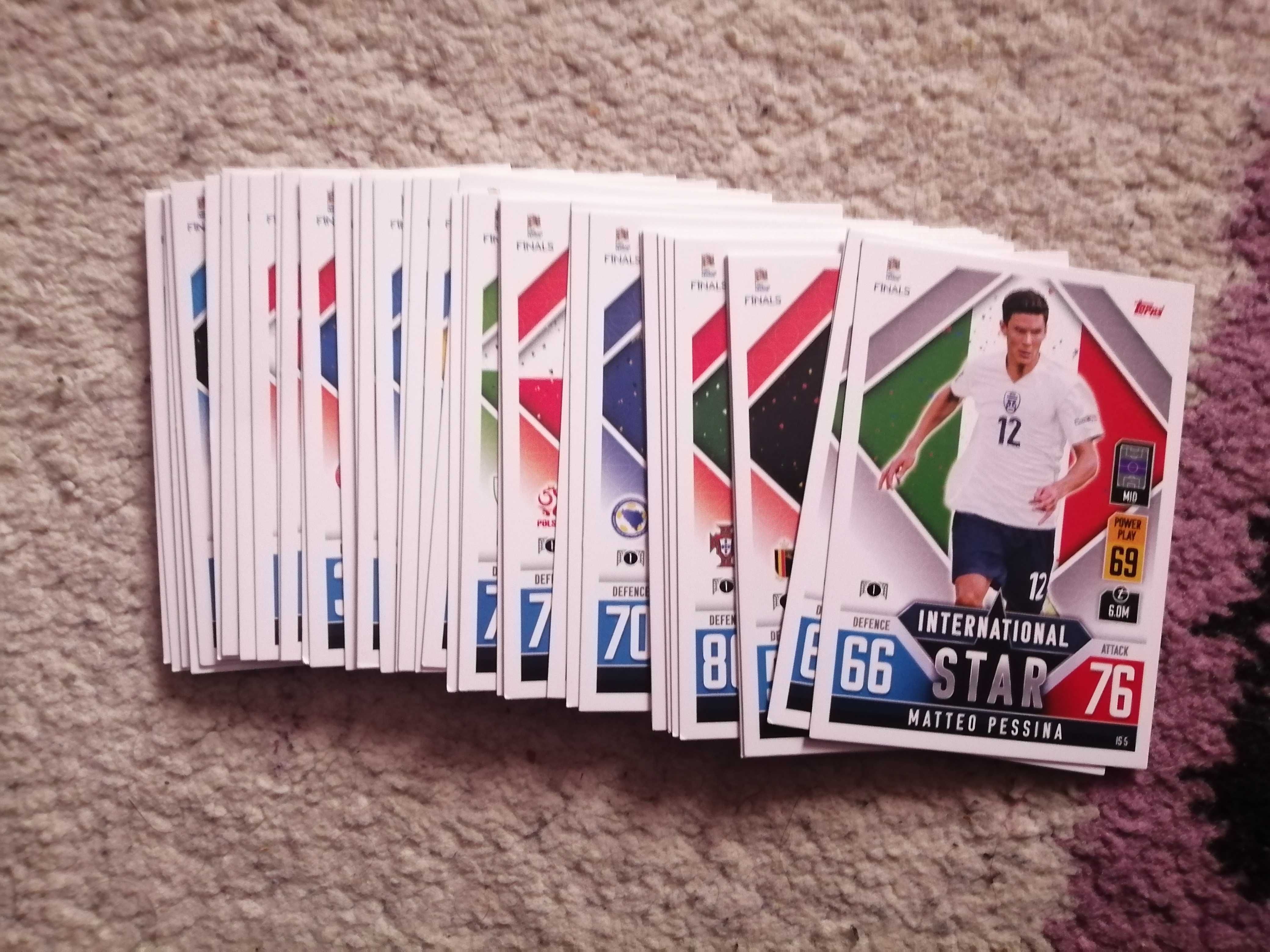 Lot 106 carduri plus album road to europa nations league topps 2023