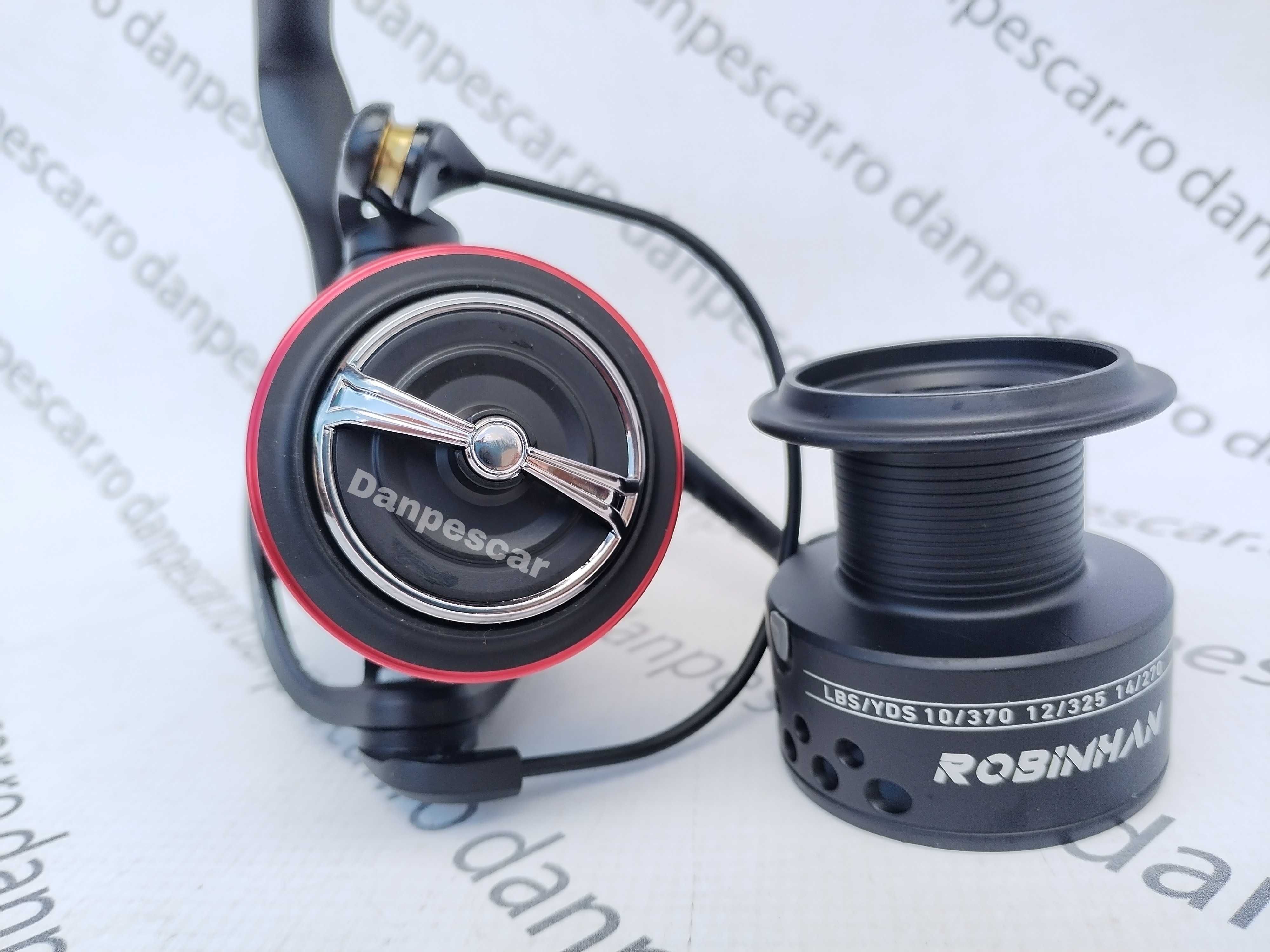 SET 4 Mulinete Feeder ROBINHAN RIVER MONSTER LA5000 tambur Long Cast