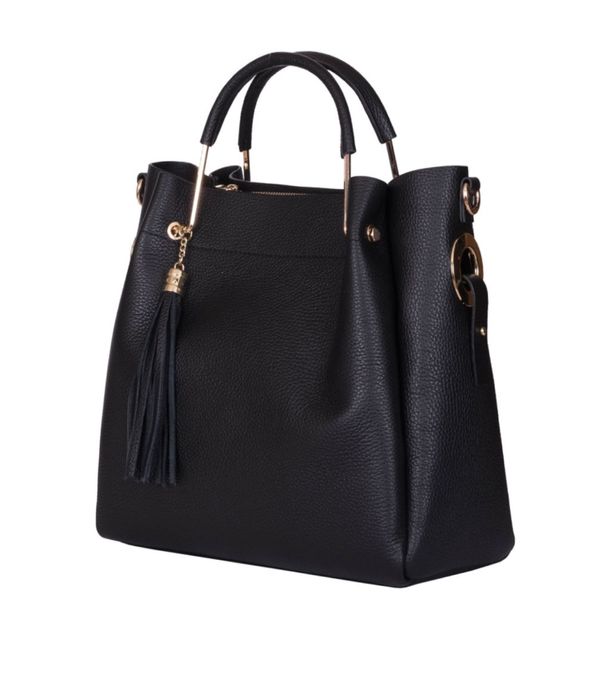 Geanta piele naturala neagra | Eleganta | Business look