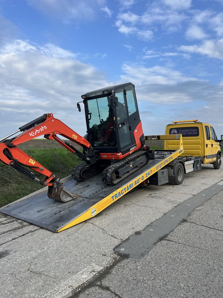 Transport utilaje și echipamente Tractari Auto Platforma NoN Stop