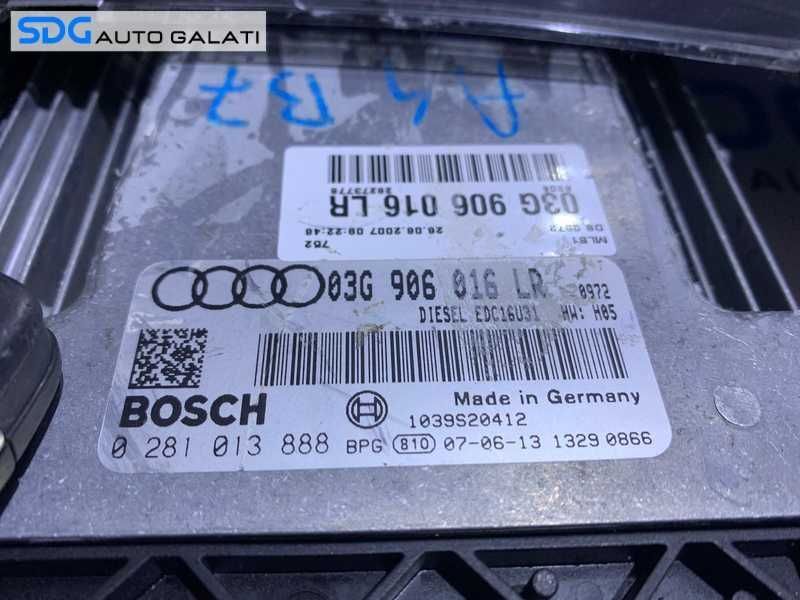 Kit Pornire ECU Calculator Motor Cip Cheie si Ceas Ceasuri Bord Audi A4 B7 2.0 TDI BRE 2005 - 2008 Cod 03G906016LR 0281013888 [LC1335]