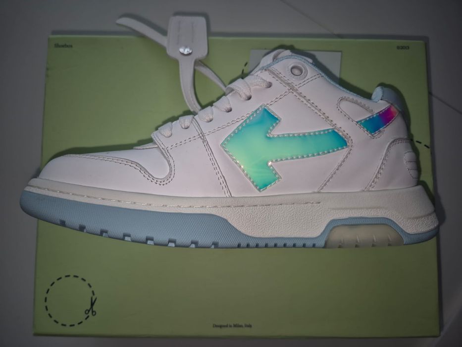 Sneakers OFF-WHITE noi, piele, marimea 37