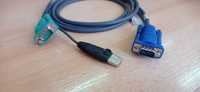 КВМ-кабель с интерфейсами USB, VGA и разъемом SPHD 3-в-1 (1.8м)