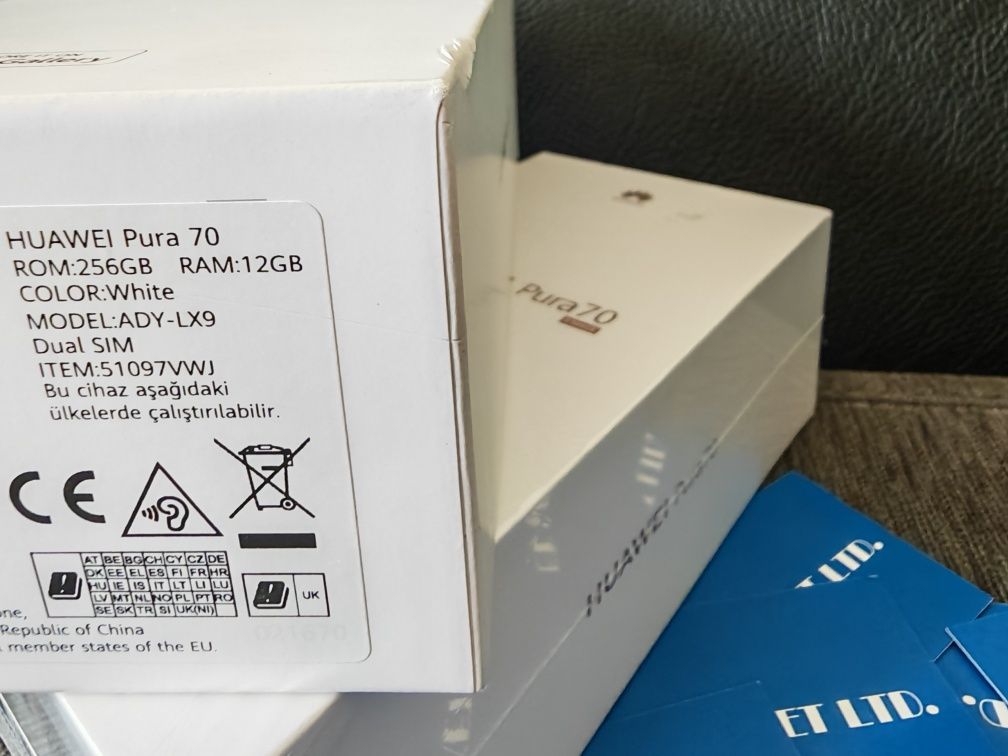 ^^^ЗАПЕЧАТАН 256GB Huawei Pura 70 Гаранция 2г. White / бял