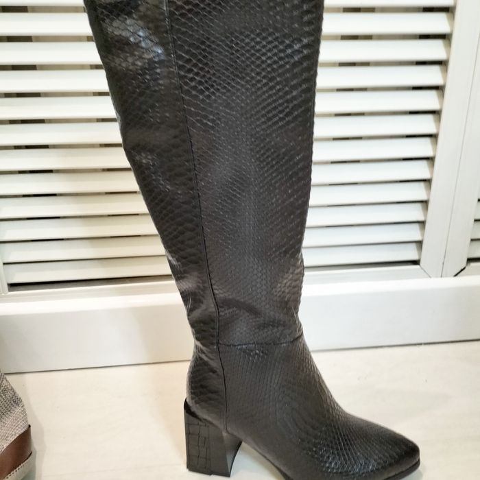 Сапоги зимние  кожаные