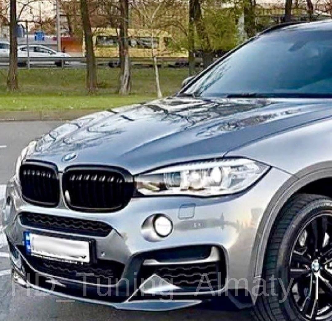 Губа (V2) на передний бампер BMW X6 F16 версия М