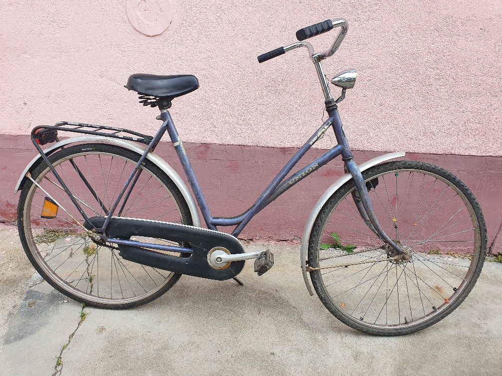 Bicicleta damă functională robustă roti inox 28, frana torpedo pedală