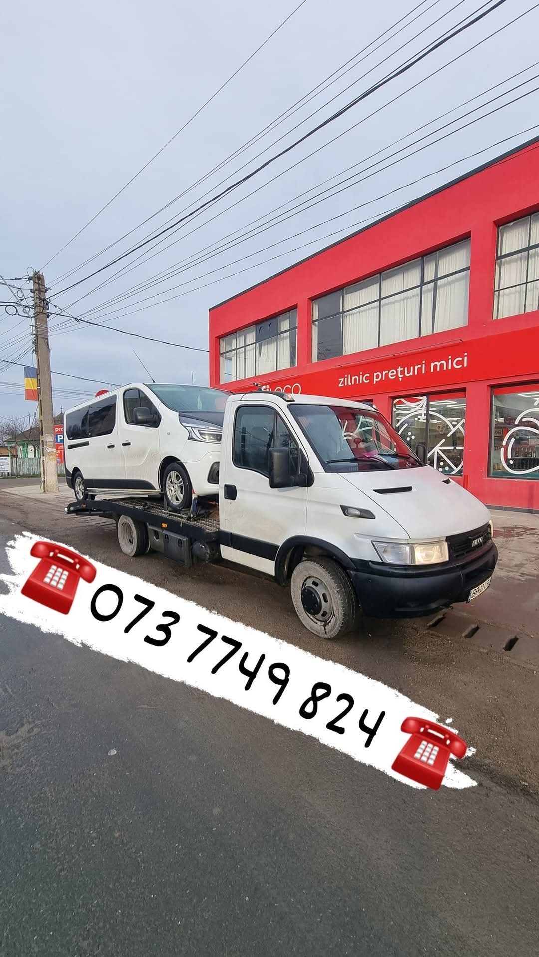 Tractări auto, platformă, asistență rutieră NON-STOP Brăila