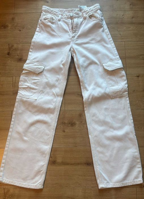 Blugi H&M albi 12-13 ani