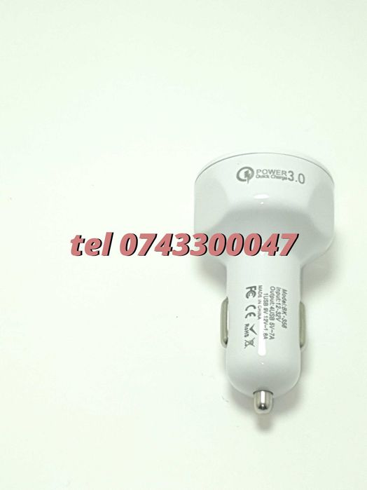 Incarcator Masina Auto 4 Porturi Bricheta Usb Qc Incarcare Rapida