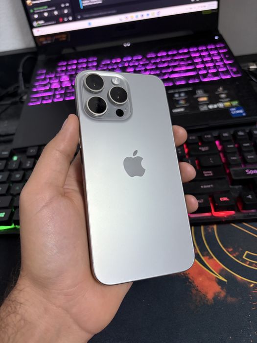 Vand iPhone 15 PRO MAX 256 GB Natural Titanium 91% bateria