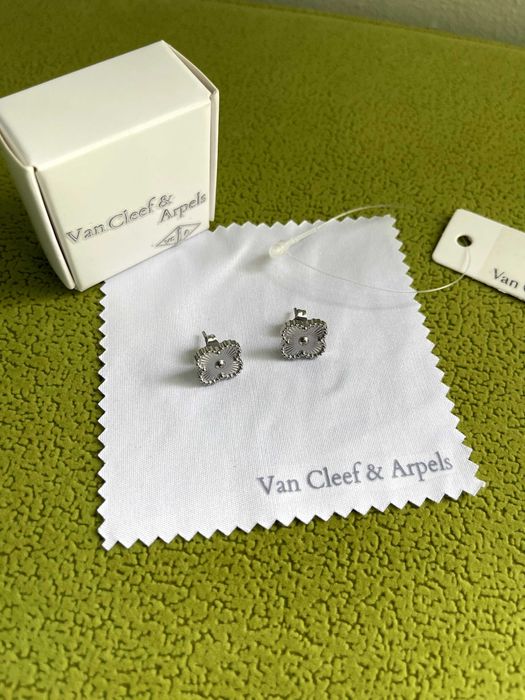 van cleef обеци детелина ван клиф сребърни от неръждаема стомана топ