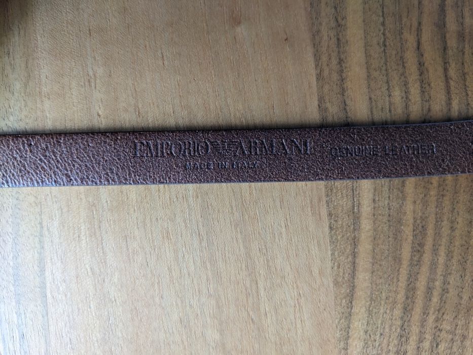 Кафяв кожен колан Emporio Armani