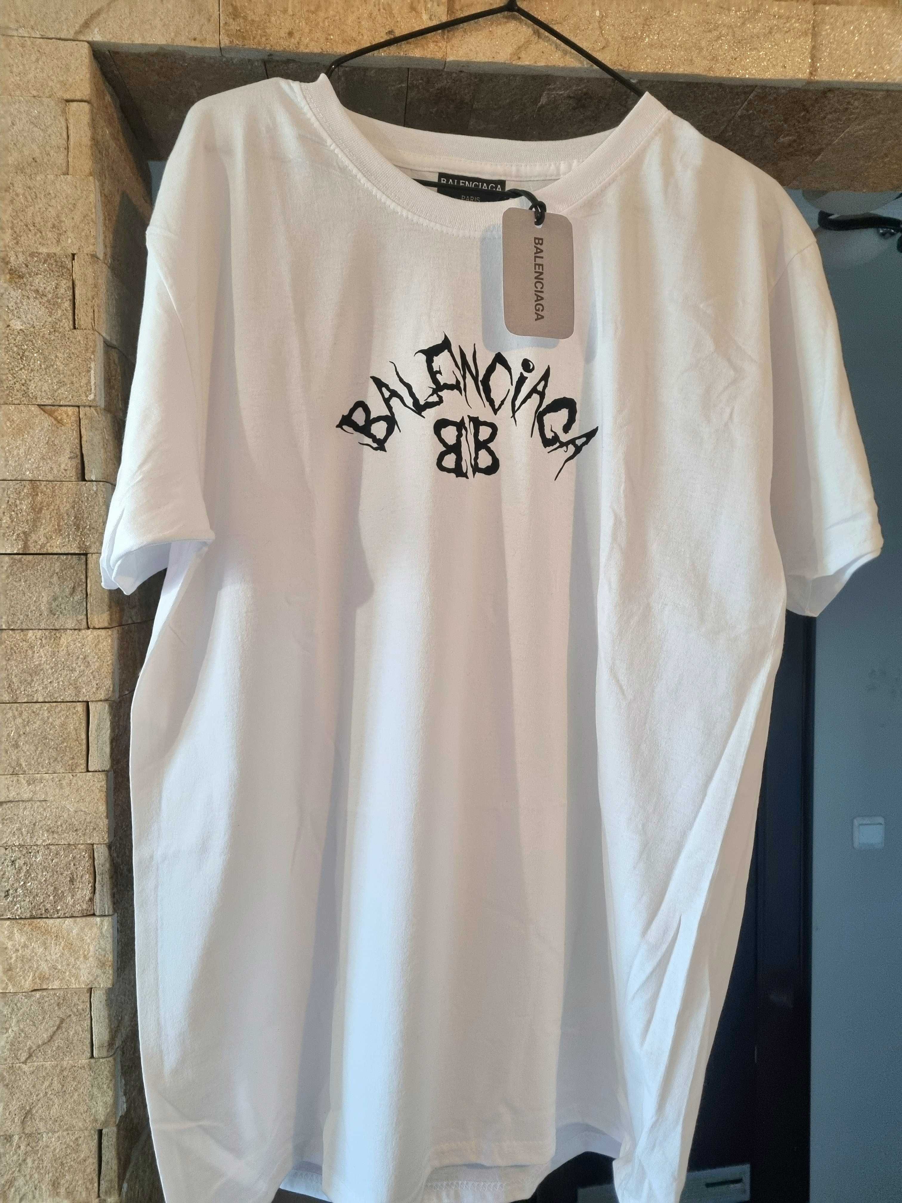 Мъжка бяла тениска Balenciaga