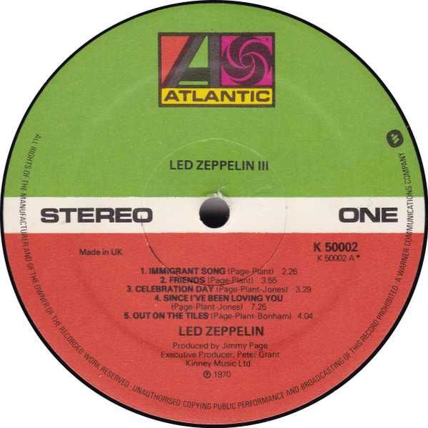 Led Zeppelin III  (  две виниловые пластинки, UK + Japan )