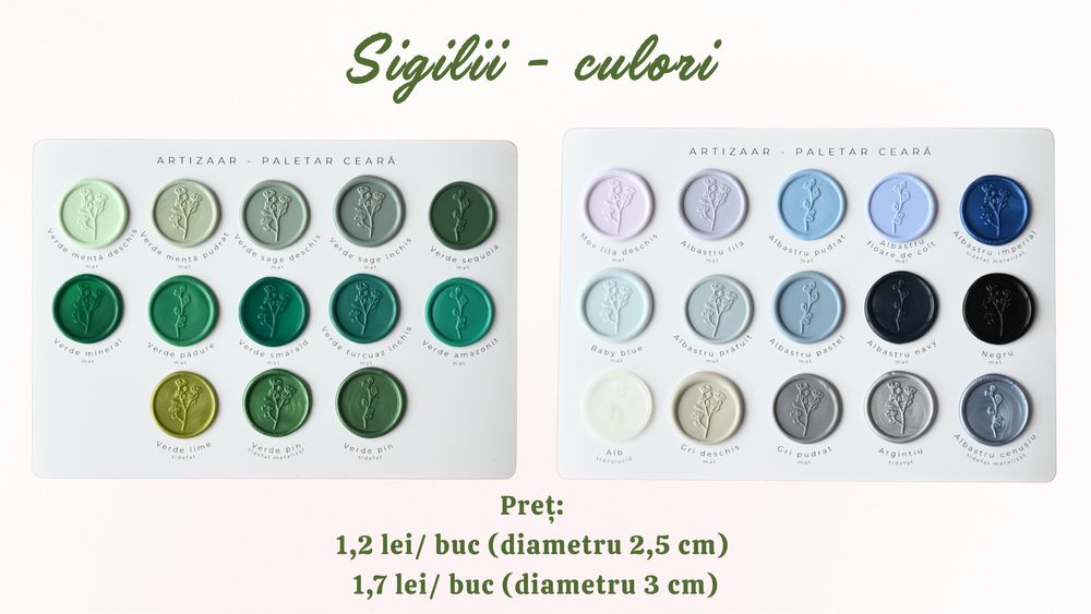 Sigilii ceara realizate manual