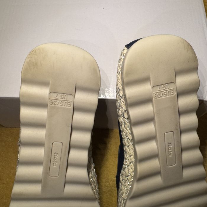 Espadrile damă piele - croco bleumarin